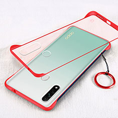 Cover Crystal Trasparente Rigida Cover H01 per Oppo A8 Rosso