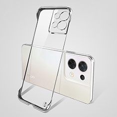 Cover Crystal Trasparente Rigida Cover H01 per Oppo Reno8 5G Argento