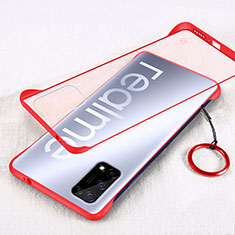 Cover Crystal Trasparente Rigida Cover H01 per Realme V5 5G Rosso