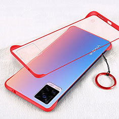 Cover Crystal Trasparente Rigida Cover H01 per Vivo V20 Pro 5G Rosso