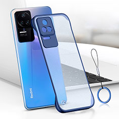 Cover Crystal Trasparente Rigida Cover H01 per Xiaomi Poco F4 5G Blu