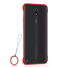 Cover Crystal Trasparente Rigida Cover H01 per Xiaomi Redmi 8A Rosso