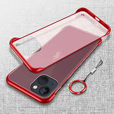 Cover Crystal Trasparente Rigida Cover H02 per Apple iPhone 14 Plus Rosso