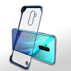 Cover Crystal Trasparente Rigida Cover H02 per OnePlus 7T Pro Blu