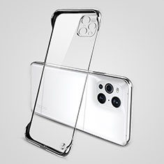 Cover Crystal Trasparente Rigida Cover H02 per Oppo Find X3 Pro 5G Argento