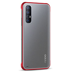 Cover Crystal Trasparente Rigida Cover H02 per Oppo Reno3 Pro Rosso