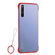 Cover Crystal Trasparente Rigida Cover H02 per Realme X50 Pro 5G Rosso