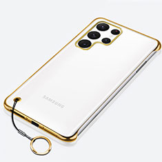 Cover Crystal Trasparente Rigida Cover H02 per Samsung Galaxy S24 Ultra 5G Oro