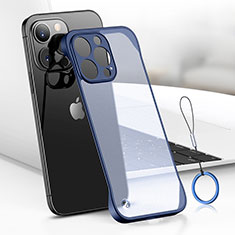 Cover Crystal Trasparente Rigida Cover H03 per Apple iPhone 16 Pro Blu