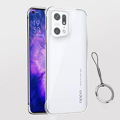 Cover Crystal Trasparente Rigida Cover H03 per Oppo Find X5 Pro 5G Chiaro