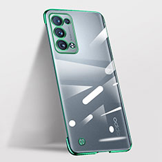 Cover Crystal Trasparente Rigida Cover H03 per Oppo Reno6 Pro 5G Verde