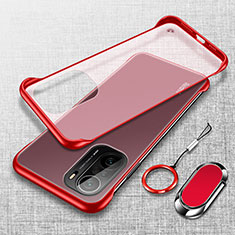 Cover Crystal Trasparente Rigida Cover H03 per Xiaomi Mi 11i 5G Rosso