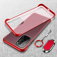 Cover Crystal Trasparente Rigida Cover H03 per Xiaomi Redmi K40 5G Rosso