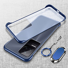 Cover Crystal Trasparente Rigida Cover H04 per Xiaomi Poco F4 5G Blu