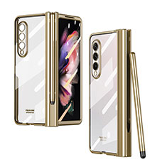 Cover Crystal Trasparente Rigida Cover H07 per Samsung Galaxy Z Fold3 5G Oro