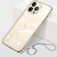 Cover Crystal Trasparente Rigida Cover H09 per Apple iPhone 15 Pro Oro