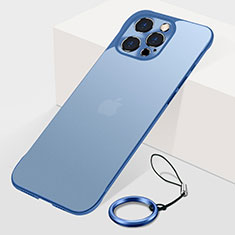 Cover Crystal Trasparente Rigida Cover H10 per Apple iPhone 13 Pro Blu