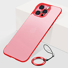 Cover Crystal Trasparente Rigida Cover H10 per Apple iPhone 15 Pro Rosso