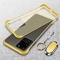 Cover Crystal Trasparente Rigida Cover JS1 per Samsung Galaxy S20 Ultra Giallo