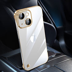 Cover Crystal Trasparente Rigida Cover QC1 per Apple iPhone 15 Oro