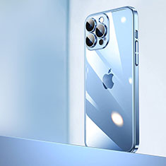 Cover Crystal Trasparente Rigida Cover QC2 per Apple iPhone 14 Pro Max Blu