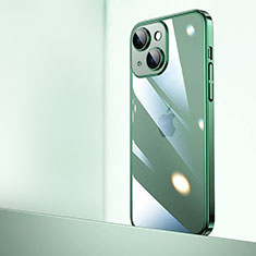 Cover Crystal Trasparente Rigida Cover QC2 per Apple iPhone 14 Verde