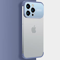 Cover Crystal Trasparente Rigida Cover QC3 per Apple iPhone 13 Pro Max Blu