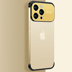 Cover Crystal Trasparente Rigida Cover QC3 per Apple iPhone 14 Pro Max Oro