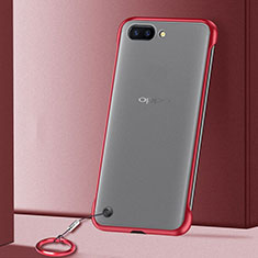 Cover Crystal Trasparente Rigida Cover S01 per Oppo K1 Rosso