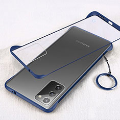 Cover Crystal Trasparente Rigida Cover S01 per Samsung Galaxy Note 20 5G Blu