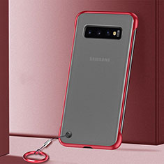 Cover Crystal Trasparente Rigida Cover S01 per Samsung Galaxy S10 5G Rosso