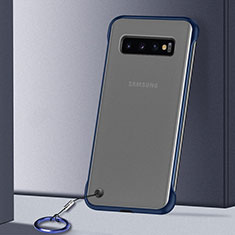 Cover Crystal Trasparente Rigida Cover S01 per Samsung Galaxy S10 Blu