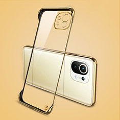 Cover Crystal Trasparente Rigida Cover S01 per Xiaomi Mi 11 Lite 5G NE Oro