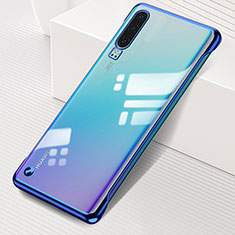 Cover Crystal Trasparente Rigida Cover S02 per Huawei P30 Blu