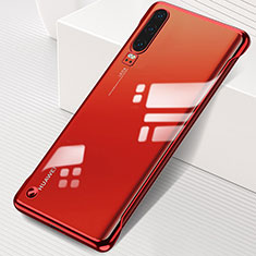 Cover Crystal Trasparente Rigida Cover S02 per Huawei P30 Rosso