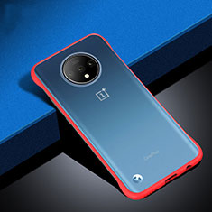 Cover Crystal Trasparente Rigida Cover S02 per OnePlus 7T Rosso