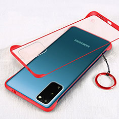 Cover Crystal Trasparente Rigida Cover S02 per Samsung Galaxy S20 5G Rosso