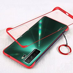 Cover Crystal Trasparente Rigida Cover S03 per Huawei P40 Lite 5G Rosso