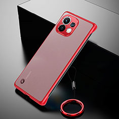 Cover Crystal Trasparente Rigida Cover S03 per Xiaomi Mi 11 5G Rosso