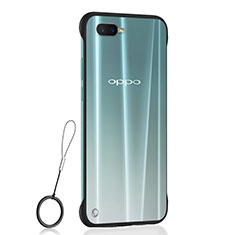 Cover Crystal Trasparente Rigida Cover S04 per Oppo R17 Neo Nero