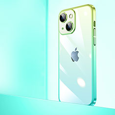 Cover Crystal Trasparente Rigida Cover Sfumato QC1 per Apple iPhone 15 Verde