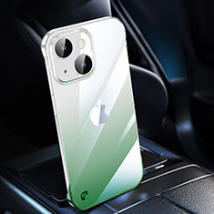 Cover Crystal Trasparente Rigida Cover Sfumato QC2 per Apple iPhone 14 Plus Verde