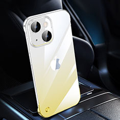 Cover Crystal Trasparente Rigida Cover Sfumato QC2 per Apple iPhone 15 Plus Giallo