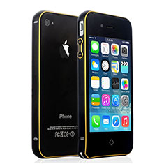 Cover Lusso Laterale Alluminio per Apple iPhone 4 Nero