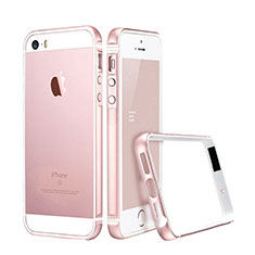 Cover Lusso Laterale Alluminio per Apple iPhone SE Oro Rosa