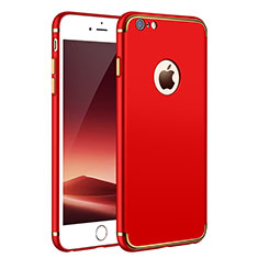 Cover Lusso Metallo Laterale e Plastica per Apple iPhone 6S Plus Rosso