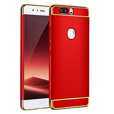 Cover Lusso Metallo Laterale e Plastica per Huawei Honor V8 Rosso