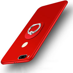 Cover Plastica Rigida Opaca con Anello Supporto per Xiaomi Mi 5X Rosso