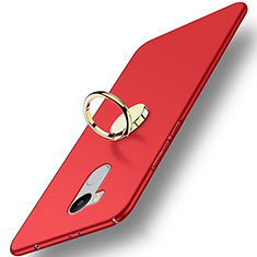 Cover Plastica Rigida Opaca con Anello Supporto per Xiaomi Redmi 4 Prime High Edition Rosso