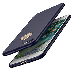 Cover Plastica Rigida Opaca con Foro per Apple iPhone 7 Blu